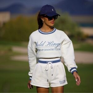Gold Hinge Country Club Wide Band Sweat Shorts Size XS